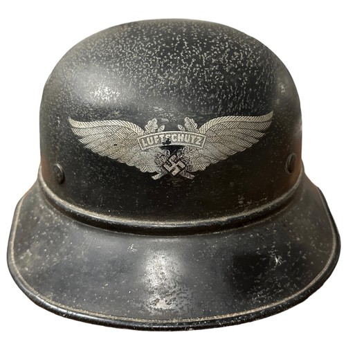 58 - Germany, Second World War,  Luftschutz (Air Defence) Steel Helmet, fine example of a Third Reich one... 