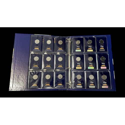 246 - The A-Z of Great Britain 10p Collection, all 26 uncirculated on card, with completer medallion, in C... 