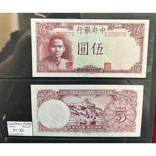 301 - Central Bank of China banknote collection (100+), in an album, in variable condition with 1928 $50 (... 