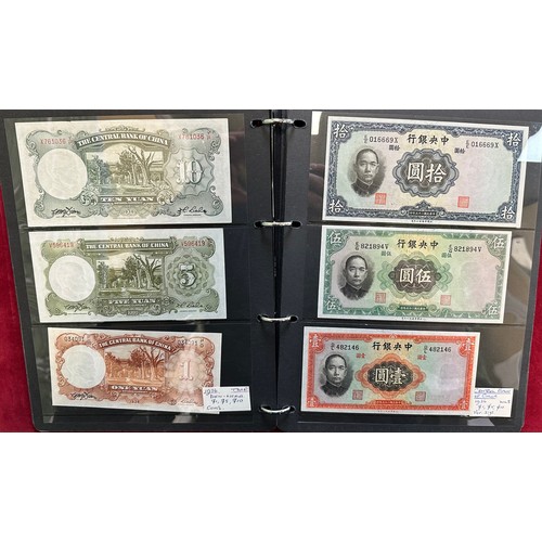 301 - Central Bank of China banknote collection (100+), in an album, in variable condition with 1928 $50 (... 