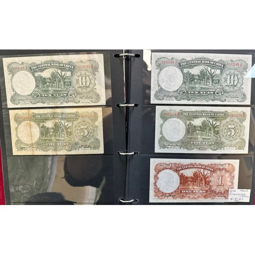 301 - Central Bank of China banknote collection (100+), in an album, in variable condition with 1928 $50 (... 