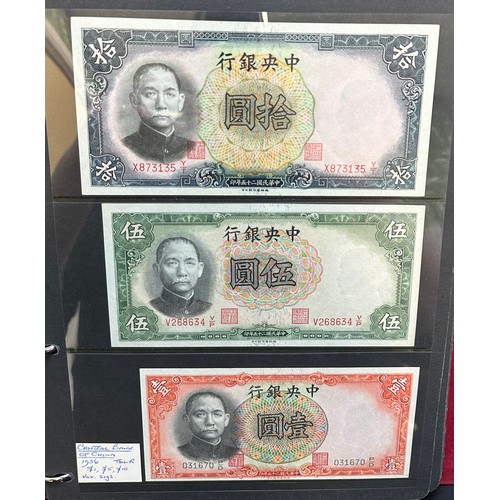 301 - Central Bank of China banknote collection (100+), in an album, in variable condition with 1928 $50 (... 