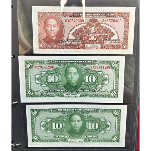 301 - Central Bank of China banknote collection (100+), in an album, in variable condition with 1928 $50 (... 