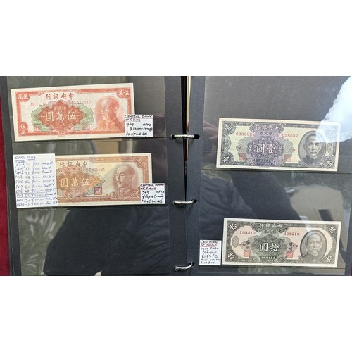 301 - Central Bank of China banknote collection (100+), in an album, in variable condition with 1928 $50 (... 