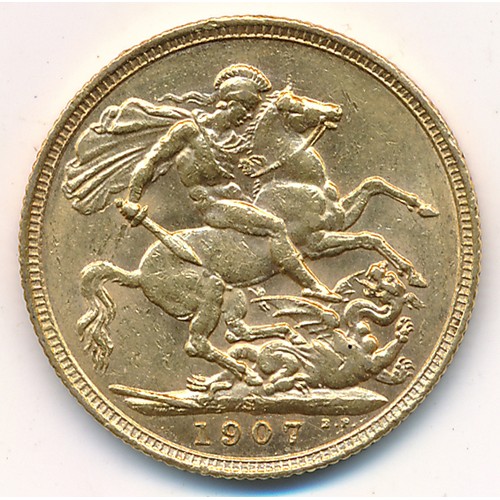 230 - Edward VII 1907S full sovereign very fine