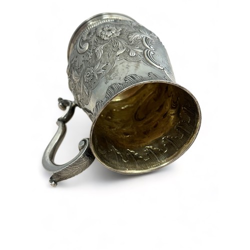 89 - William & Robert Peaston, George III 18th Century hallmarked silver tankard won by Army Seargeant He... 