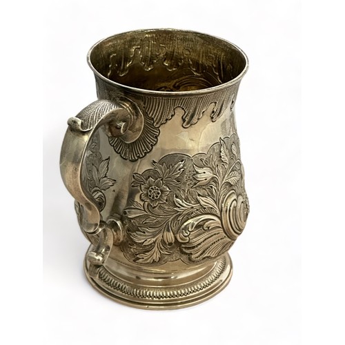 89 - William & Robert Peaston, George III 18th Century hallmarked silver tankard won by Army Seargeant He... 