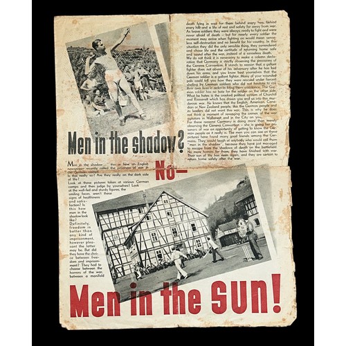 125 - ‘Men in the Shadow? No – Men in the Sun! … and they all will safely return!’ Second World War German... 