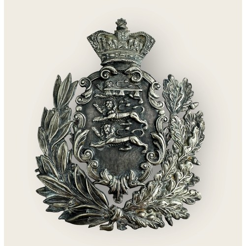 93 - Victorian, Duke of Lancaster’s Own Yeomanry O/Rs helmet plate, Duke of Lancaster’s Own Yeomanry surr... 