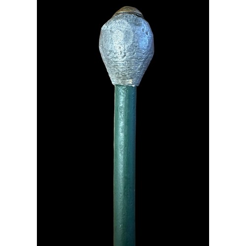 117 - Late 19th / early 20th century Bosun’s cosh, painted green handle with led weighted ends, each end t... 