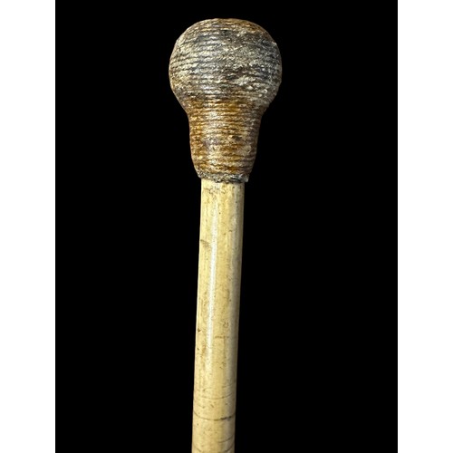 118 - Late 19th / early 20th century Bosun’s cosh, bone handle, twisted rope weighted ends. Length 23cm.