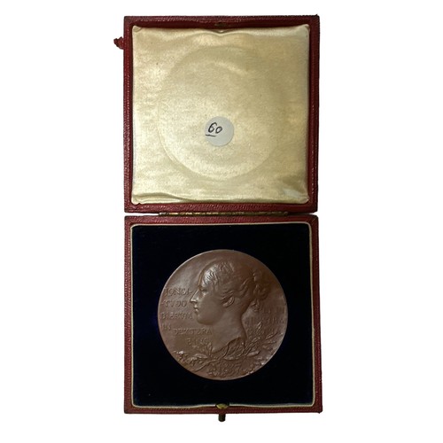 163 - 1837-1897 Queen Victoria Diamond Jubilee 56mm bronze medal, in fitted case of issue.