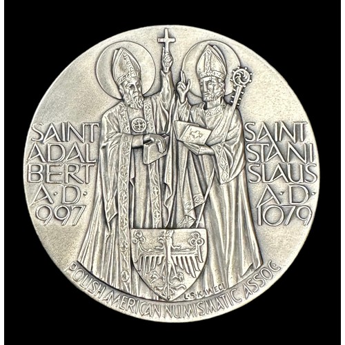 166 - Pope John Paul II .999 silver medal, with 1980 Medallic Art Co. to edge, weighs 151g, in fitted case... 