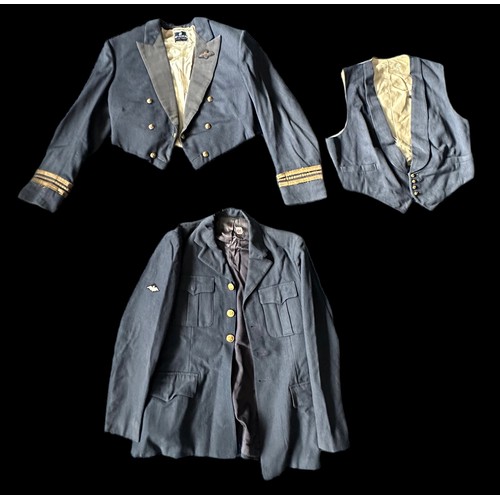 84 - RAF (Royal Air Forces), R.A.F four button mess jacket (missing one button), four front pockets, R.A.... 