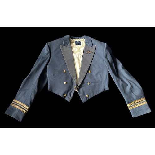 84 - RAF (Royal Air Forces), R.A.F four button mess jacket (missing one button), four front pockets, R.A.... 