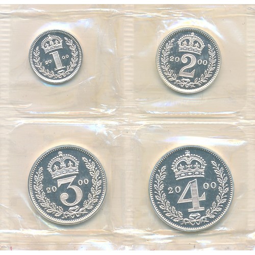 252 - 2000 Silver Proof Maundy Set - sealed in plastic packet.