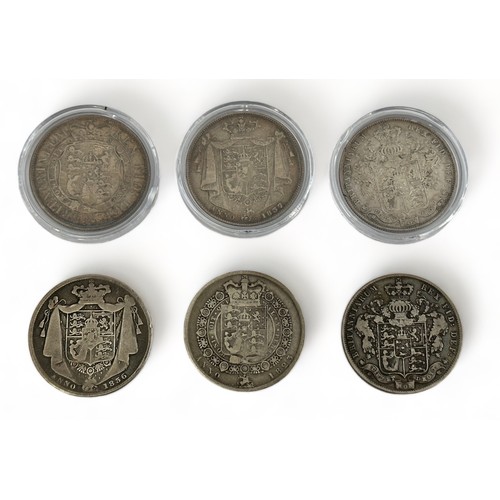 198 - Collection of George III/IV half crowns (6), fair to fine with 1818, 1823, 1825, 1829, 1836 and 1837... 