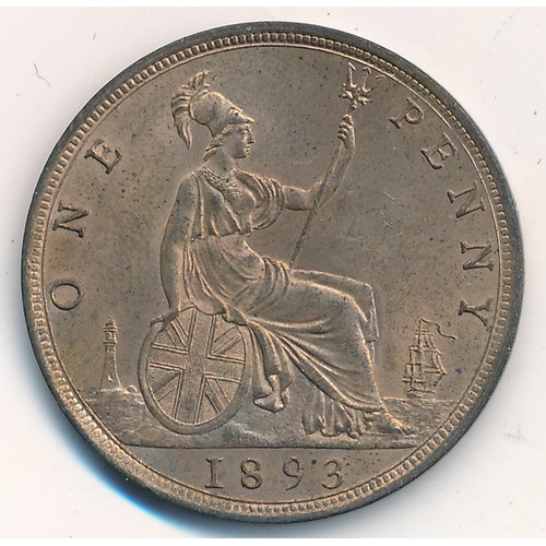 221 - Queen Victoria 1893 penny uncirculated with full lustre