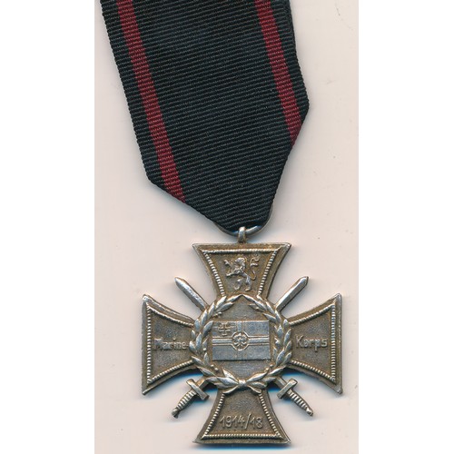 19 - Germany, 1914-1918 German Imperial Navy Flanders Cross Marine Korps silver Medal.