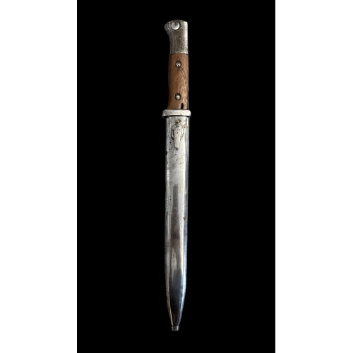 45 - German, First World War, K98 “Butchers” Bayonet (saw back), by Rich. A. Herder Solingen. Saw removed... 