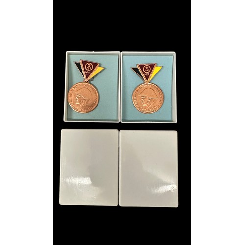 41 - East Germany, large collection of boxed East German medals to include; Medal for Excellent Performan... 