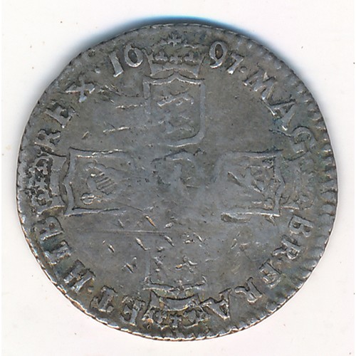 206 - William III 1697 sixpence