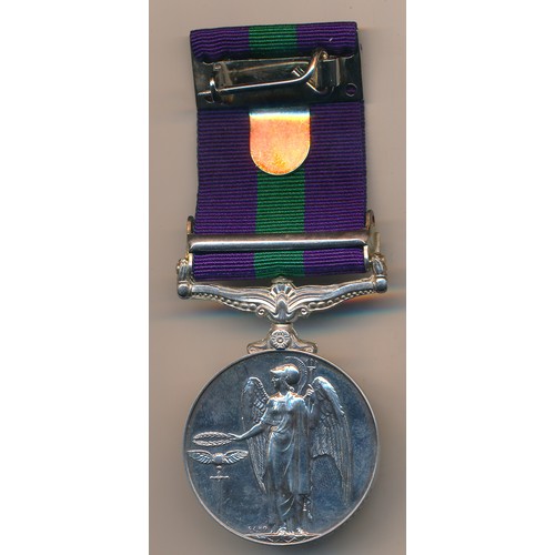 10 - Queen Elizabeth II General Service Medal awarded to 2282237 PTE K W RODDIS RAOC. With Canal Zone cla... 