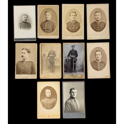 73 - Selection of ten German Cartes de Visite military photo cards, including; H. Fricke – Berlin  (x3), ... 