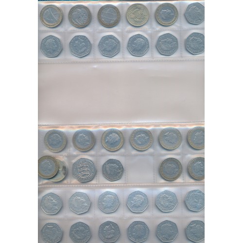 243 - Collection of £2 and 50p coins from circulation with £2 (25) including 1986 Commonwealth Games, Shak... 