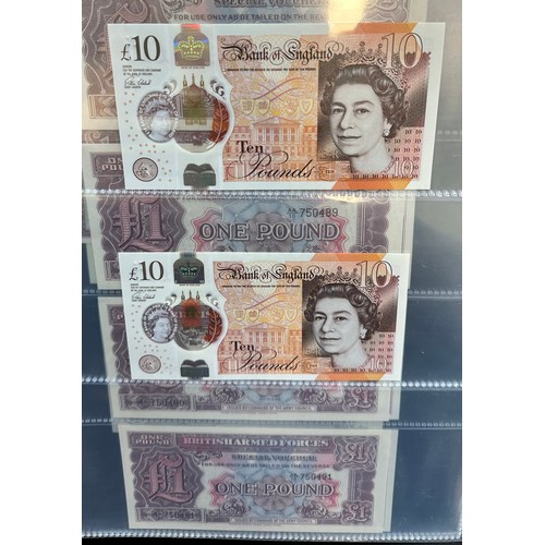 292 - A collection of English banknotes (39) in an album, in variable condition with £20 Bailey (2), £10 B... 