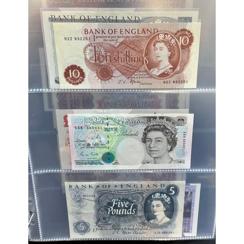 292 - A collection of English banknotes (39) in an album, in variable condition with £20 Bailey (2), £10 B... 