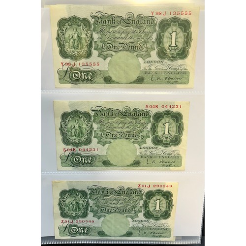 292 - A collection of English banknotes (39) in an album, in variable condition with £20 Bailey (2), £10 B... 