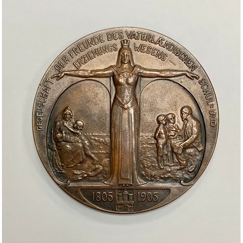 169A - Geslellschaft der Freunde des Vaterlaendischen Schul-und erziehungs Wesens, 1805-1905 bronze medalli... 