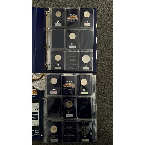 240 - Change Checker collection modern coin collection, in 4 albums, mostly uncirculated on change checker... 