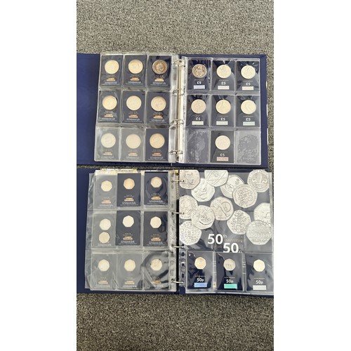 240 - Change Checker collection modern coin collection, in 4 albums, mostly uncirculated on change checker... 