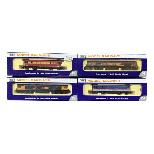 326 - Dapol N gauge locomotives, generally excellent in excellent to good plus plastic cases with card sle... 