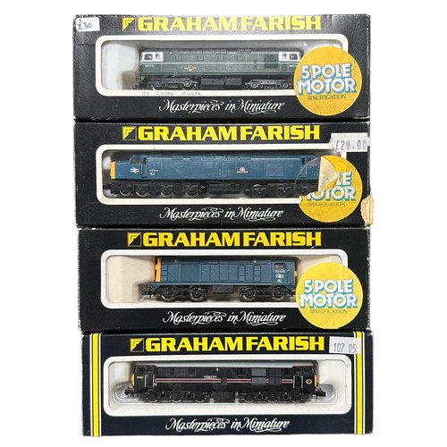 341 - Graham Farish locomotives, generally excellent in good plus to good boxes, with 5 Pole Motor 31601 B... 