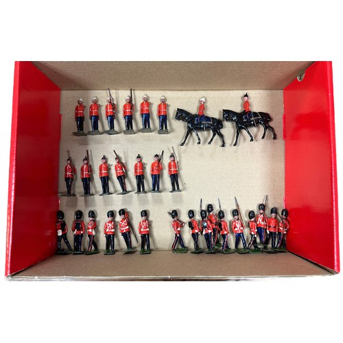 186 - Britains soldier lead collection, generally good plus to good, with British foot and mounted officer... 