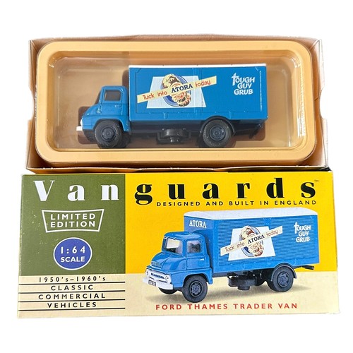 142 - Vanguards Trade box of 18 Vanguard 1/64th to 1/43rd scale models, generally mint to excellent in goo... 