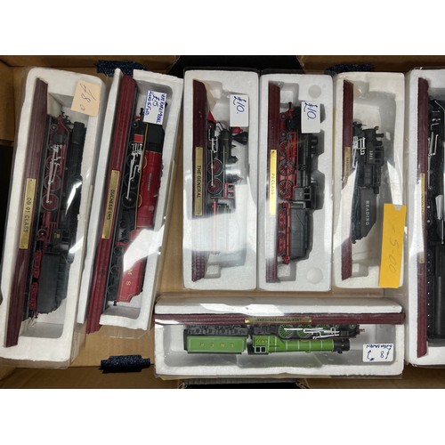 3 - Atlas Editions 1/1OOth approx. scale display only locomotives with tenders, generally mint to excell... 