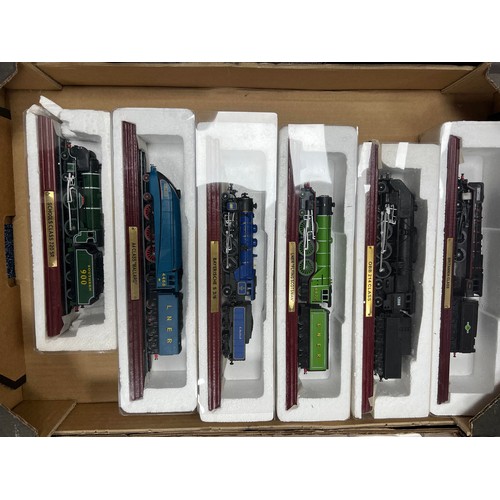 3 - Atlas Editions 1/1OOth approx. scale display only locomotives with tenders, generally mint to excell... 