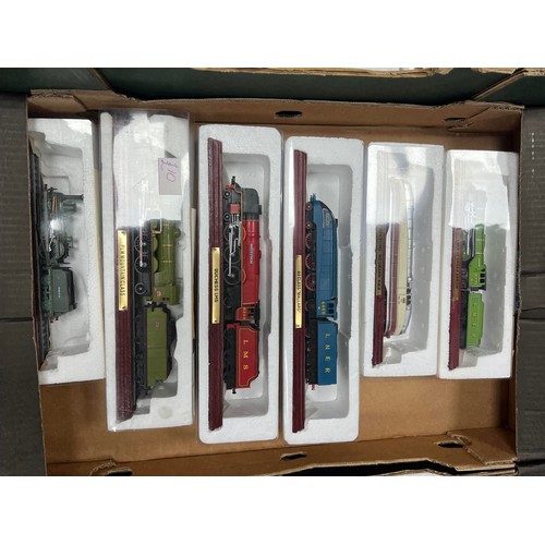 3 - Atlas Editions 1/1OOth approx. scale display only locomotives with tenders, generally mint to excell... 