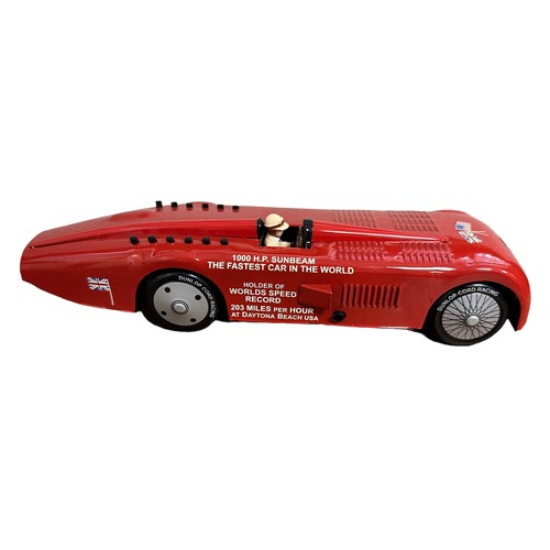 139 - Schylling tinplate clockwork with key Sunbeam 1000 Land Speed Record Car, excellent in excellent box... 