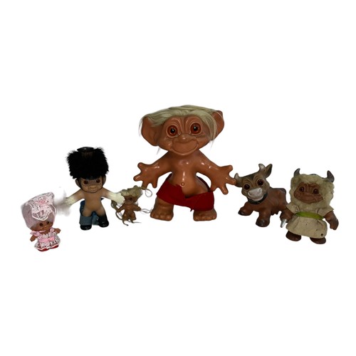 240 - Trolls, group of original Dam Things Establishment 1960’s Trolls including; large troll dated 1964 t... 