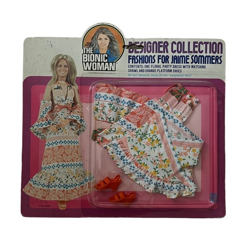 266 - Denys Fisher 1973 The Bionic Woman Floral Delight outfit, excellent on excellent to good plus carded... 