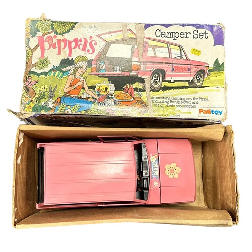 269 - Palitoy Pippa's Camper, pink classic Ranger Rover and Pippa doll, generally good plus to good (tailg... 