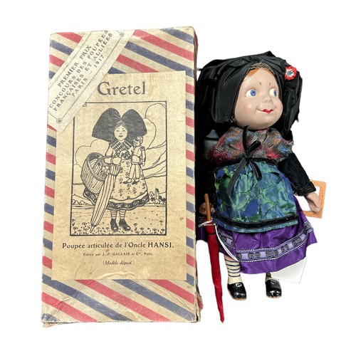 267 - 1917 onwards JP Gallais & Cie (Hansi) Gretel doll including umbrella and Hansi swing ticket, general... 