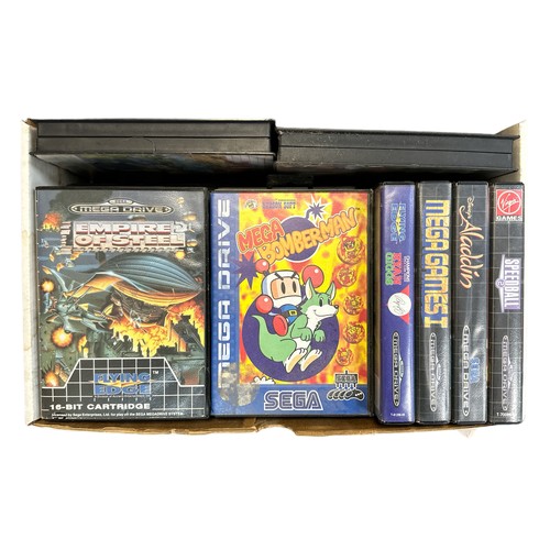 243 - Sega Mega Drive, selection of 14 various boxed Sega Mega Drive games / titles to include; Sonic The ... 