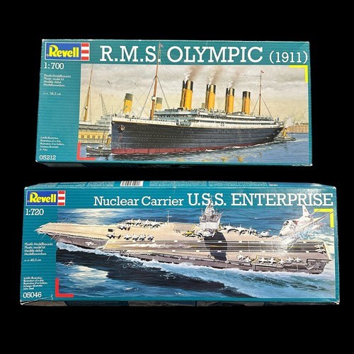 287 - Revell unmade plastic kits, with 1911 R.M.S. Olympic 1/700th scale No. 05212 and U.S.S. Enterprise n... 