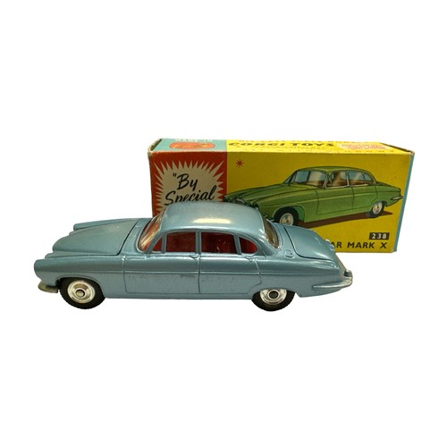 50 - Corgi Jaguar Mark X No. 238, generally excellent in excellent box with Corgi Club leaflet (light cre... 